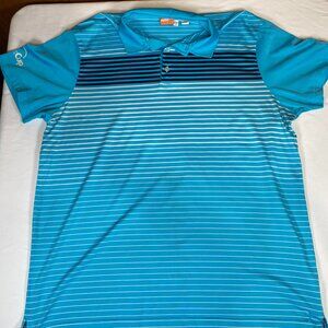 Puma PGA Fed Ex Cup Golf Polo Men's 2XL Blue 100% Polyester